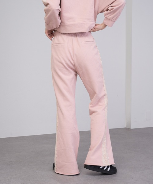 RAY CASSIN（レイカズン）の「【セットアップ対応】ピグメントレースフレアスウェットパンツ（スウェットパンツ・レディース・ブラック/グレー/ピンク・FREE）」の20枚目の写真