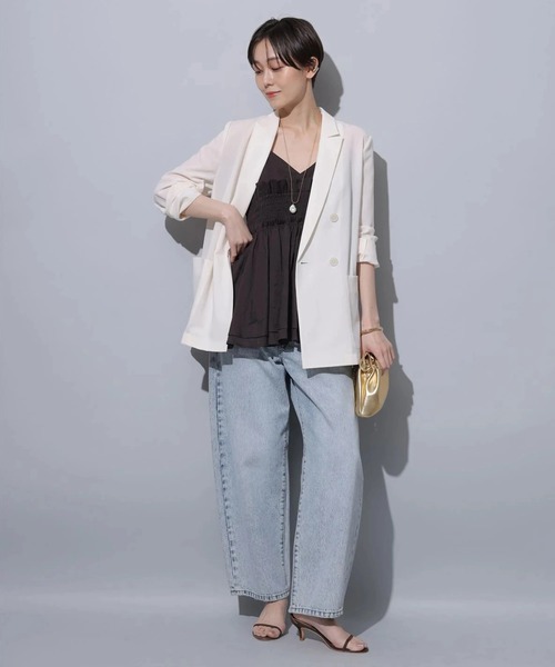 24SS極美品✨Arpege story シアージャケット　白　M　定価2.4万 24SS極美品✨Arpege story シアージャケット 白 M 定価2.4万
