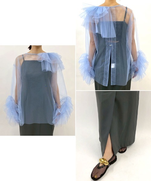 ブルーミングチュールドレス ANDRESD ドレス ブルーミングチュールドレス / blooming tulle