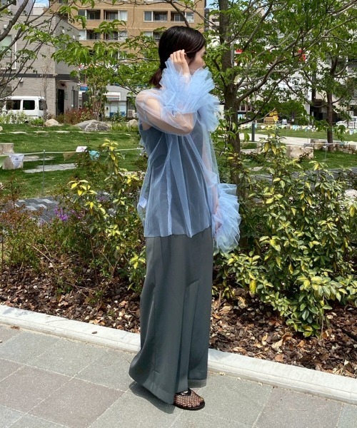 Andresd bloomingtulledressブラック チュール付きドレス Andresd bloomingtulledressブラック チュール付きドレス