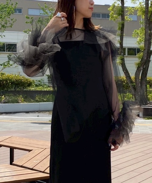 ブルーミングチュールドレス ANDRESD ドレス ブルーミングチュールドレス / blooming tulle