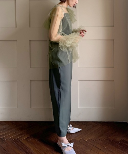 DONOBAN（ドノバン）の「【ANDRESD】blooming tulle dress［ブルーミングチュールドレス］（ドレス・レディース・ブラック/ライトブルー/オリーブ/ベージュ/オレンジ・S/M/L）」の19枚目の写真
