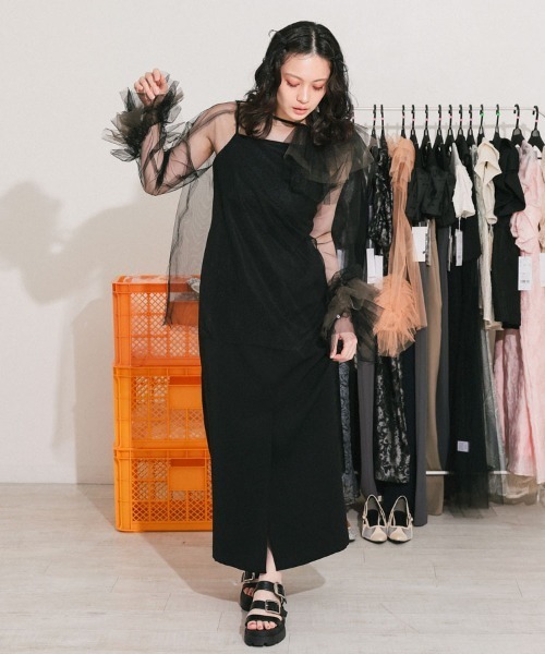 blooming tulle dress アンドレスド セール】【ANDRESD】blooming tulle dress［ブルーミングチュール