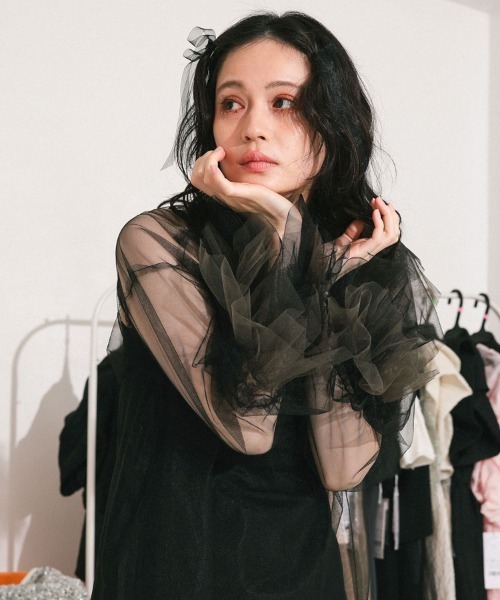 セール】【ANDRESD】blooming tulle dress［ブルーミング