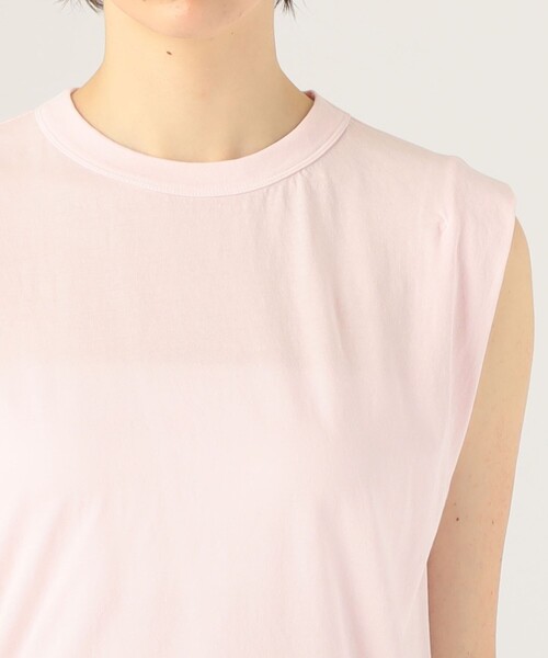 ATON（エイトン）の「ATON TANK ノースリーブプルオーバー（Tシャツ/カットソー・レディース・ライトベージュ/ライトピンク/ブラック/ホワイト・1）」の12枚目の写真