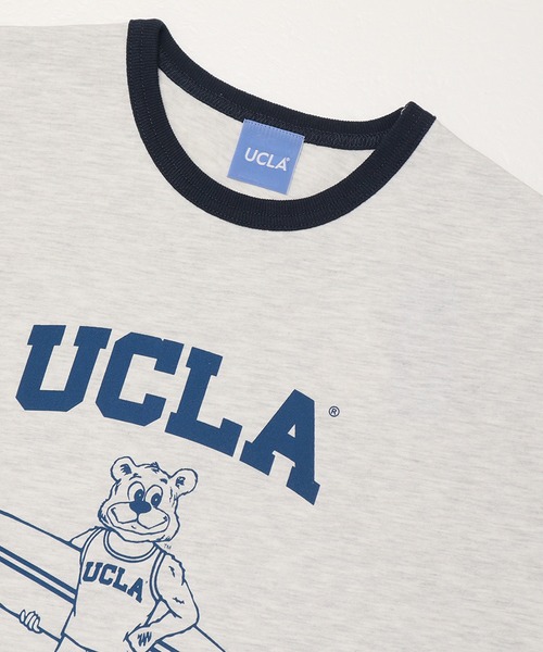 UCLA（ユーシーエルエー）の「【UCLA】サーフキャラクターリンガーＴシャツ/アイビーリーグＴシャツ（Tシャツ/カットソー・メンズ・オートミール/ホワイト・XL/L/M）」の13枚目の写真