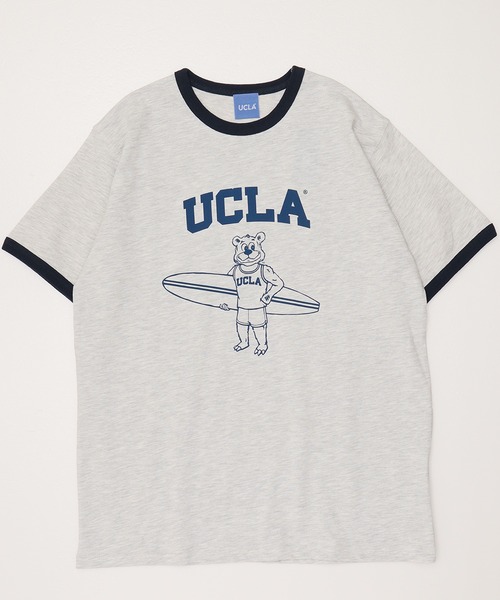 UCLA（ユーシーエルエー）の「【UCLA】サーフキャラクターリンガーＴシャツ/アイビーリーグＴシャツ（Tシャツ/カットソー・メンズ・オートミール/ホワイト・XL/L/M）」の5枚目の写真