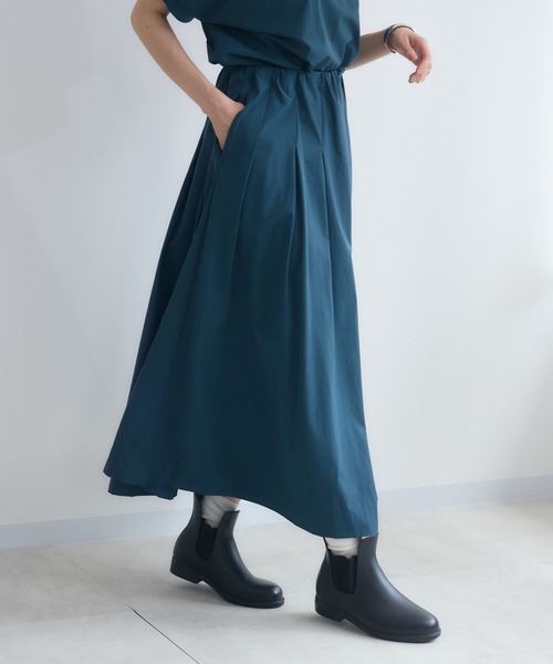 KATHARINE ROSS(キャサリンロス)の「【KATHARINE ROSS】COOL撥水タックギャザースカート(スカート・レディース・ブラウン/カーキ/ブルー・MEDIUM)」の9枚目の写真