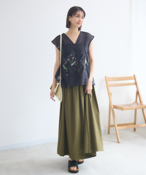 KATHARINE ROSS(キャサリンロス)の「【KATHARINE ROSS】COOL撥水タックギャザースカート(スカート・レディース・ブラウン/カーキ/ブルー・MEDIUM)」の17枚目の写真