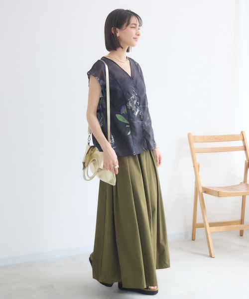 KATHARINE ROSS(キャサリンロス)の「【KATHARINE ROSS】COOL撥水タックギャザースカート(スカート・レディース・ブラウン/カーキ/ブルー・MEDIUM)」の19枚目の写真