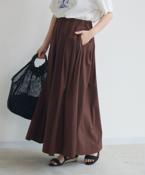 KATHARINE ROSS(キャサリンロス)の「【KATHARINE ROSS】COOL撥水タックギャザースカート(スカート・レディース・ブラウン/カーキ/ブルー・MEDIUM)」の11枚目の写真