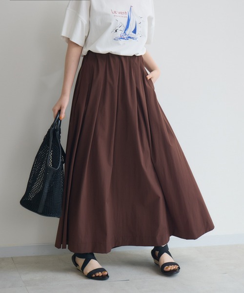 KATHARINE ROSS(キャサリンロス)の「【KATHARINE ROSS】COOL撥水タックギャザースカート(スカート・レディース・ブラウン/カーキ/ブルー・MEDIUM)」の12枚目の写真