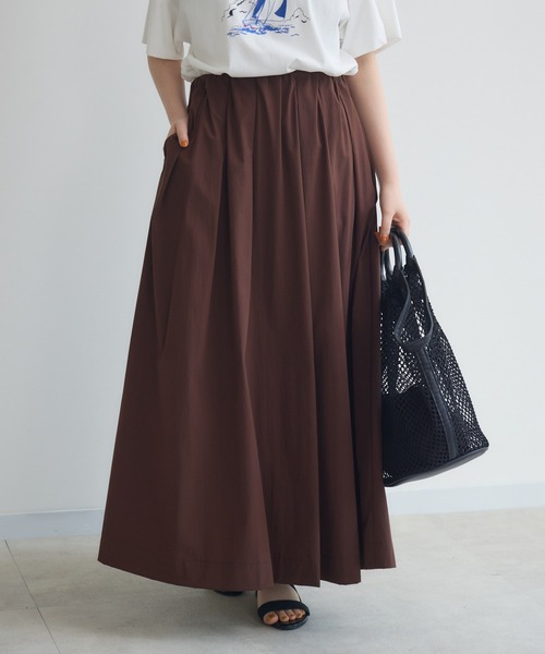 KATHARINE ROSS(キャサリンロス)の「【KATHARINE ROSS】COOL撥水タックギャザースカート(スカート・レディース・ブラウン/カーキ/ブルー・MEDIUM)」の13枚目の写真