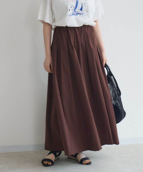 KATHARINE ROSS(キャサリンロス)の「【KATHARINE ROSS】COOL撥水タックギャザースカート(スカート・レディース・ブラウン/カーキ/ブルー・MEDIUM)」の14枚目の写真