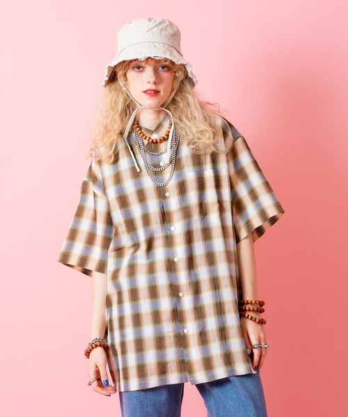 a.p.o.v.(エーピーオービー)の「a.p.o.v. オンブレチェックシャツ(シャツ/ブラウス・メンズ・グリーン/ブラウン/ブラック・ONESIZE)」の2枚目の写真