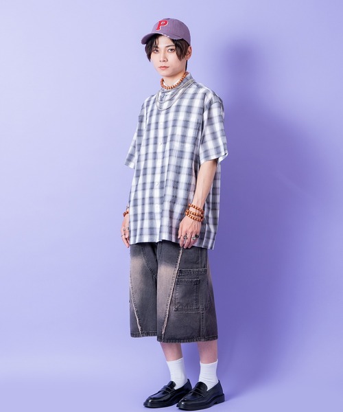 a.p.o.v.(エーピーオービー)の「a.p.o.v. オンブレチェックシャツ(シャツ/ブラウス・メンズ・グリーン/ブラウン/ブラック・ONESIZE)」の5枚目の写真