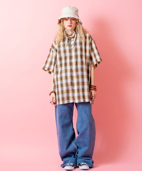 a.p.o.v.(エーピーオービー)の「a.p.o.v. オンブレチェックシャツ(シャツ/ブラウス・メンズ・グリーン/ブラウン/ブラック・ONESIZE)」の9枚目の写真