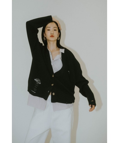 shirt docking damage cardigan(unisex)（カーディガン/ボレロ