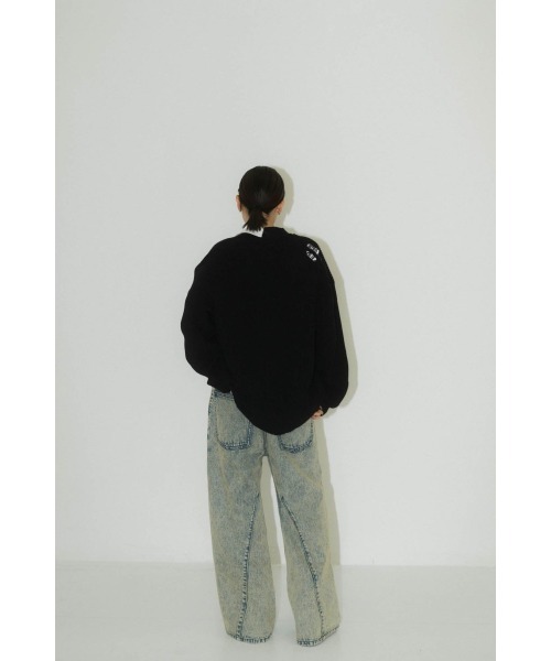 Knuth Marf（クヌースマーフ）の「shirt docking damage cardigan(unisex)（カーディガン/ボレロ・レディース・チャコール/ブラック・MEDIUM/SMALL）」の17枚目の写真