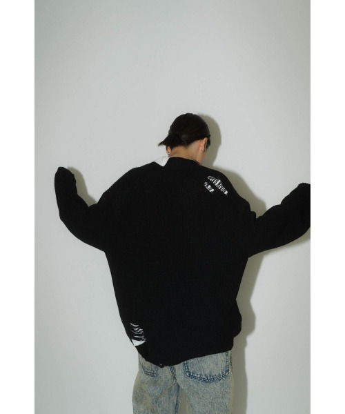 Knuth Marf（クヌースマーフ）の「shirt docking damage cardigan(unisex)（カーディガン/ボレロ・レディース・チャコール/ブラック・MEDIUM/SMALL）」の19枚目の写真