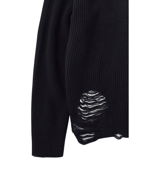 Knuth Marf（クヌースマーフ）の「shirt docking damage cardigan(unisex)（カーディガン/ボレロ・レディース・チャコール/ブラック・MEDIUM/SMALL）」の22枚目の写真