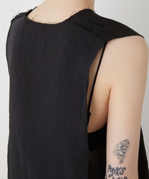 セール】【LA PEAU DE GEM】natural v neck blouse/ナチュラルV