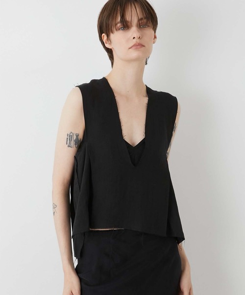 ブラウス シャツ 「LA PEAU DE GEM」natural v neck blouse/ナチュラルVネックブラウス レディース セール】【LA PEAU DE GEM】natural v neck blouse/ナチュラルV