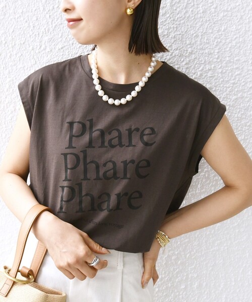 SHIPS(シップス)の「プラチナ ヴェール フレンチ スリーブ TEE(Tシャツ/カットソー・レディース・ダークグレー/ブラウン/ストーン・ONE SIZE)」の3枚目の写真
