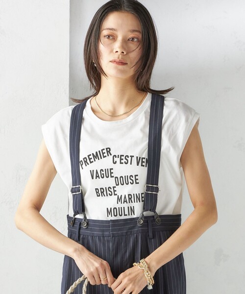 SHIPS(シップス)の「プラチナ ヴェール フレンチ スリーブ TEE(Tシャツ/カットソー・レディース・ダークグレー/ブラウン/ストーン・ONE SIZE)」の22枚目の写真