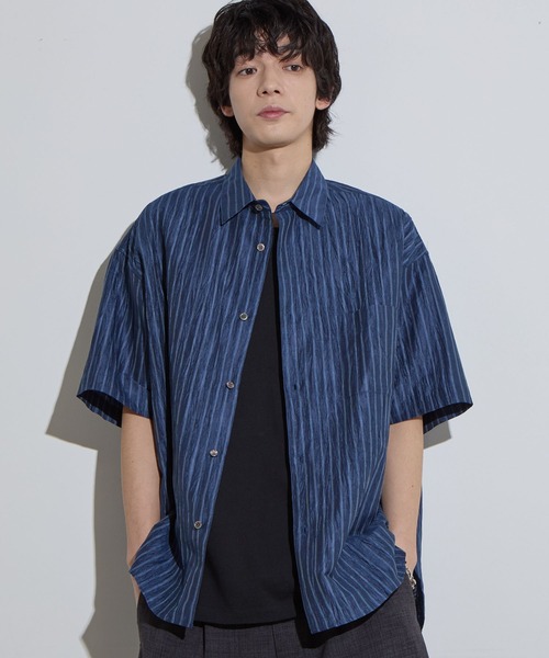 LINKABLE　ストライプシャツ VONIQUE / ENFOLD/ ライトストライプ TWIN SHIRT