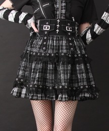 DearMyLove（ディアマイラブ）の「十字架クモレースチェックティアード風スカート（スカート）」
