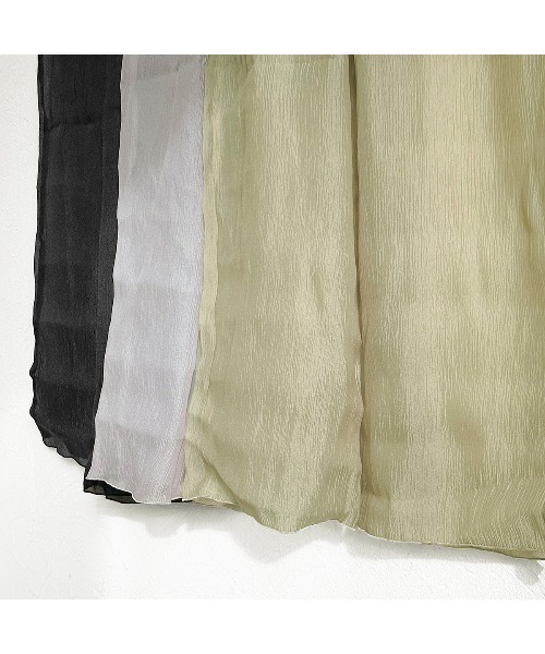 Monocoro toppi(モノコロトッピ)の「クレープシフォン シアー レギンスパンツ(レギンス/スパッツ・レディース・カーキ/グレー/チャコールグレー・フリー)」の21枚目の写真