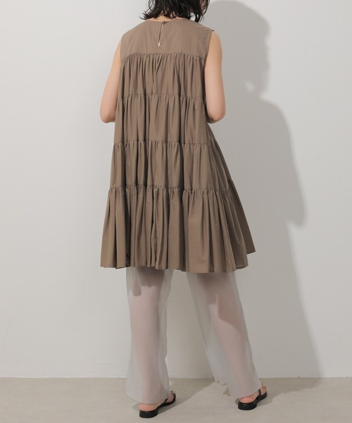 Monocoro toppi(モノコロトッピ)の「クレープシフォン シアー レギンスパンツ(レギンス/スパッツ・レディース・カーキ/グレー/チャコールグレー・フリー)」の13枚目の写真