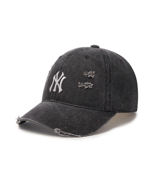 MLB コリア カリナ着用 ダメージキャップ 韓国限定　ダークグレー MLB KOREA-ダメージウォッシュ-CAP（キャップ）｜MLB Korea
