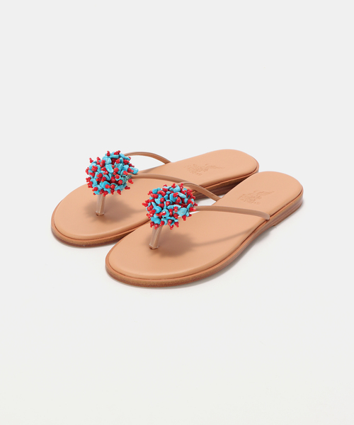 IENA(イエナ)の「ANCIENT GREEK SANDALS tongs sandal サンダル 12104-1011(サンダル・レディース・レッド/ブラック・38/37/36)」の1枚目の写真