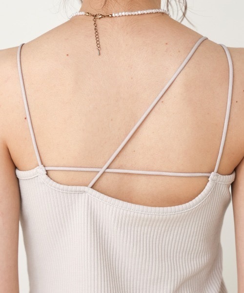 Bab（バブ）の「パット付きアシメキャミソール（キャミソール・レディース・ベージュ/ライトグレー・FREE）」の21枚目の写真