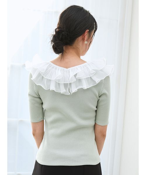 SNIDEL スナイデル フリルカラーカットプルオーバー SNIDEL｜フリルカラーカットプルオーバー | Rakuten Fashion