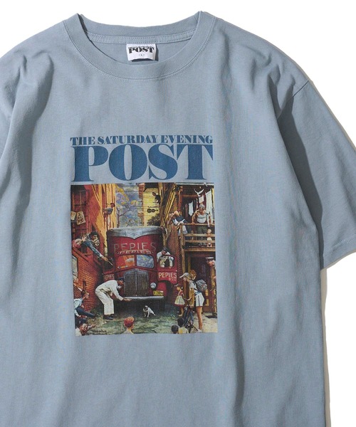 ADPOSION（アドポーション）の「【THE SATURDAY EVENING POST】Road block アートワークデザイン グラフィックプリントTシャツ（Tシャツ/カットソー・レディース・チャコールグレー/ブルーグレー/ホワイト・X-LARGE/LARGE/MEDIUM）」の3枚目の写真