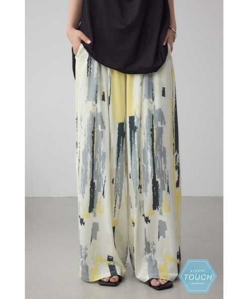 AZUL by moussy（アズールバイマウジー）の「C/Tシャーベットワイドパンツ（スラックス・レディース・ホワイト系その他/グレー/ブラック・SMALL/MEDIUM）」の2枚目の写真