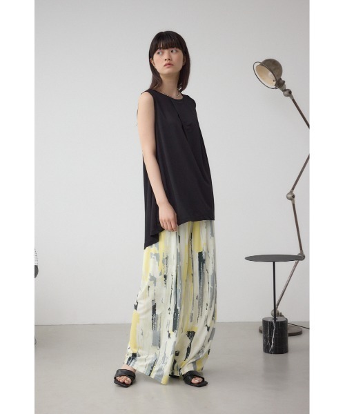 AZUL by moussy（アズールバイマウジー）の「C/Tシャーベットワイドパンツ（スラックス・レディース・ホワイト系その他/グレー/ブラック・SMALL/MEDIUM）」の5枚目の写真