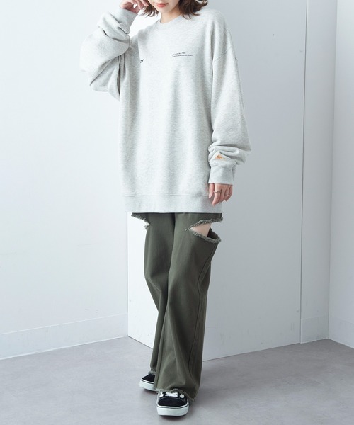 KELTY(ケルティ)の「【KELTY】≪限定別注≫ ロゴプリント 裏起毛スウェット(スウェット・レディース・ホワイト/ブラック/グレー・L/M/XS/S)」の7枚目の写真