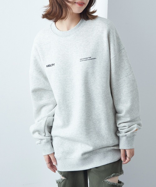 KELTY(ケルティ)の「【KELTY】≪限定別注≫ ロゴプリント 裏起毛スウェット(スウェット・レディース・ホワイト/ブラック/グレー・L/M/XS/S)」の13枚目の写真