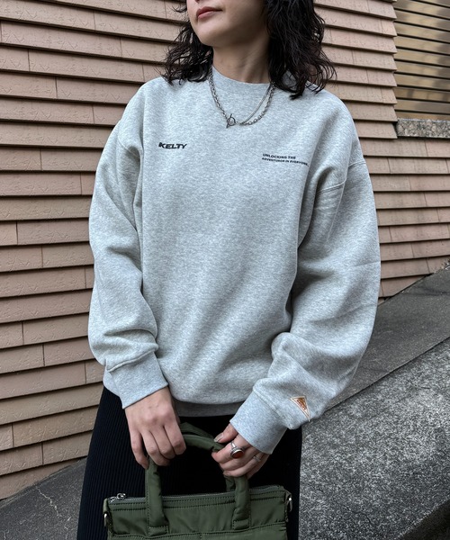 KELTY(ケルティ)の「【KELTY】≪限定別注≫ ロゴプリント 裏起毛スウェット(スウェット・レディース・ホワイト/ブラック/グレー・L/M/XS/S)」の9枚目の写真