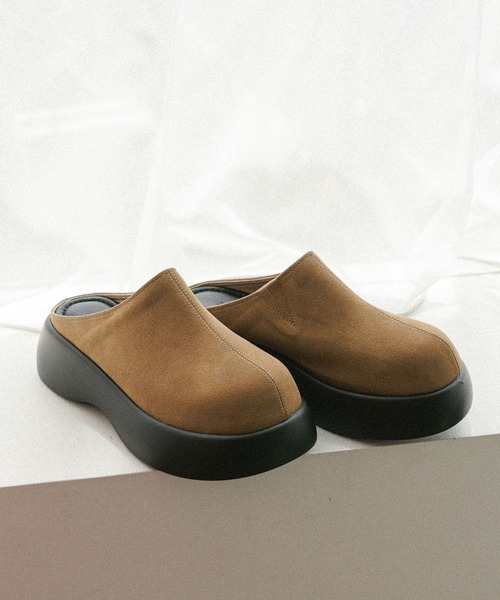 JIL SANDER スムースレザー ボリュームソール ミュール　サボ JIL SANDER スムースレザー ボリュームソール ミュール サボ JIL