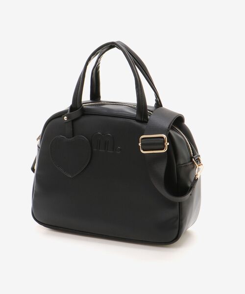 MAJESTIC LEGON(マジェスティックレゴン)の「ハートチャームセットスクエアボストン(ボストンバッグ・レディース・アイボリー/ブラック/ブラウン・FREE)」の21枚目の写真