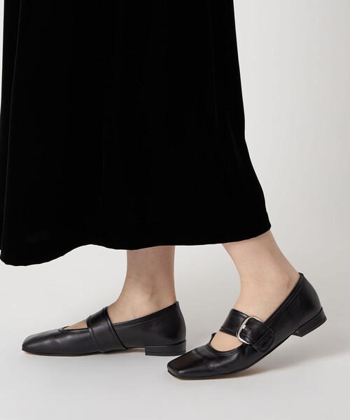 セール】ワイドベルトメリージェーンフラット20↑（パンプス）｜ODETTE