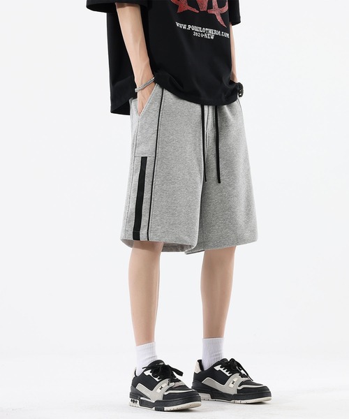 HOOK（フック）の「サイドラインスウェットショートパンツ (SS)（スウェットパンツ・メンズ・ブラック/杢グレー・LARGE/MEDIUM/X-LARGE）」の3枚目の写真