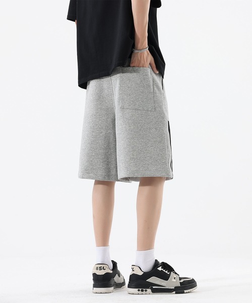 HOOK（フック）の「サイドラインスウェットショートパンツ (SS)（スウェットパンツ・メンズ・ブラック/杢グレー・LARGE/MEDIUM/X-LARGE）」の4枚目の写真