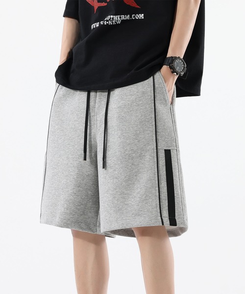 HOOK（フック）の「サイドラインスウェットショートパンツ (SS)（スウェットパンツ・メンズ・ブラック/杢グレー・LARGE/MEDIUM/X-LARGE）」の6枚目の写真