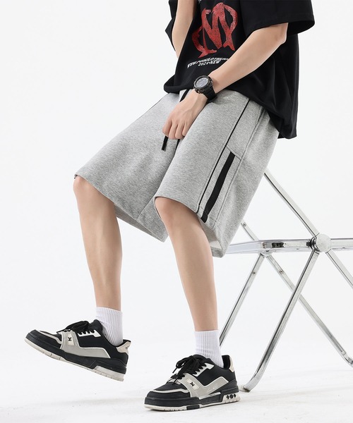 HOOK（フック）の「サイドラインスウェットショートパンツ (SS)（スウェットパンツ・メンズ・ブラック/杢グレー・LARGE/MEDIUM/X-LARGE）」の7枚目の写真